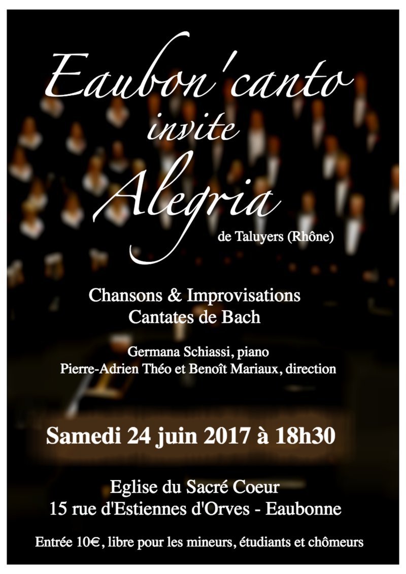 Vignette de Concert : samedi 24 juin 2017 - Eaubon'canto invite Alegria