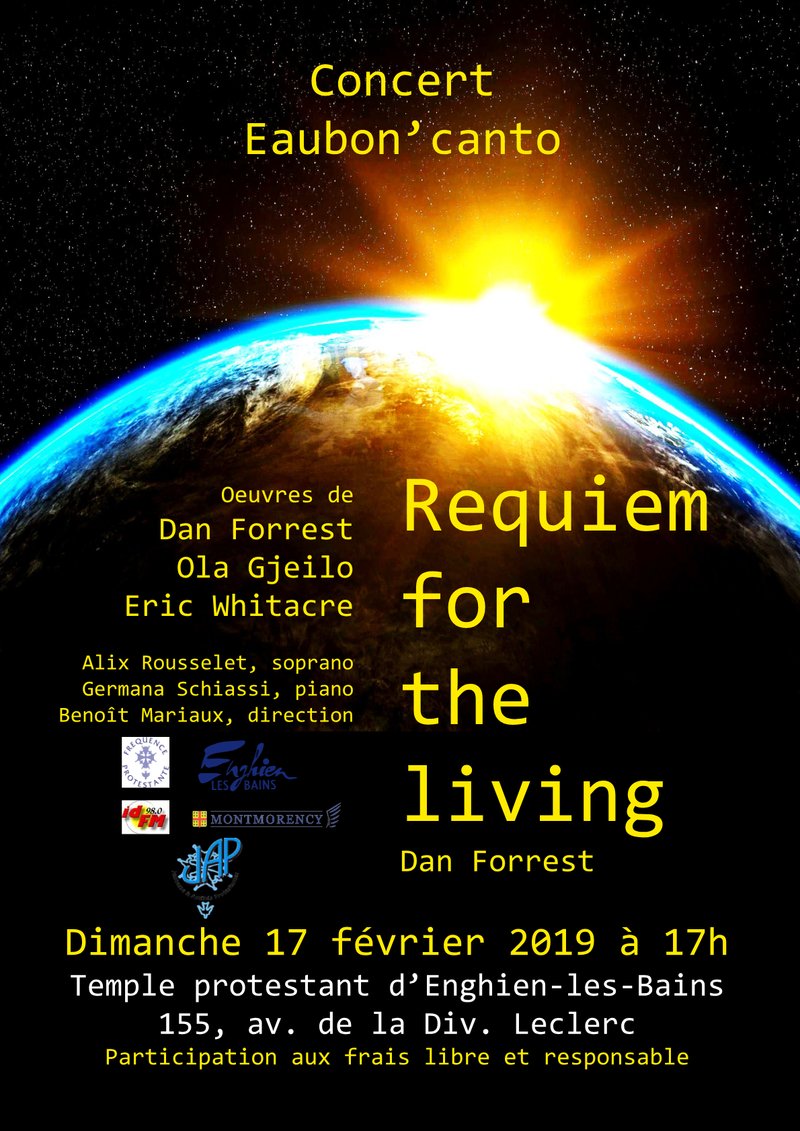 Vignette de Concert : dimanche 17 février 2019 - Dan Forrest, Ola Gjeilo, Eric Whitacre